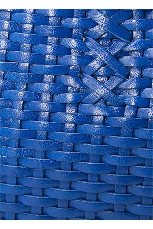 Borsa fatta a mano in pelle intrecciata blu cobalto Laboratorio Capri | LAB51BLU